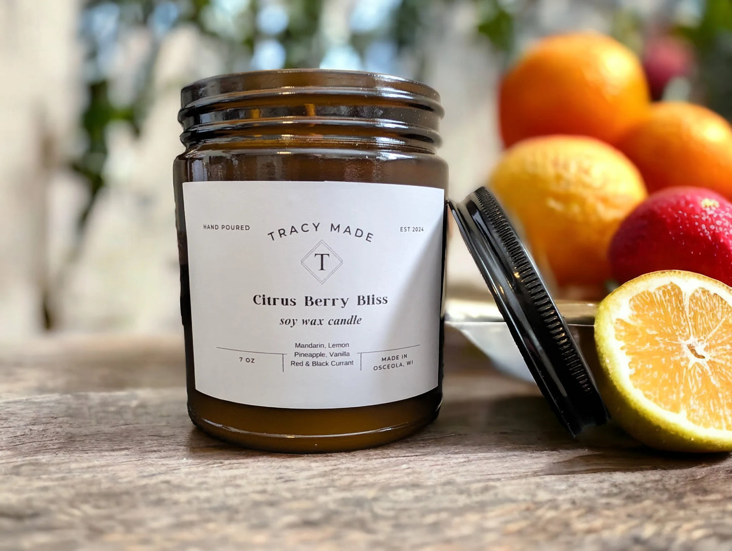 Citrus Berry Bliss - Soy Wax Candle 7oz