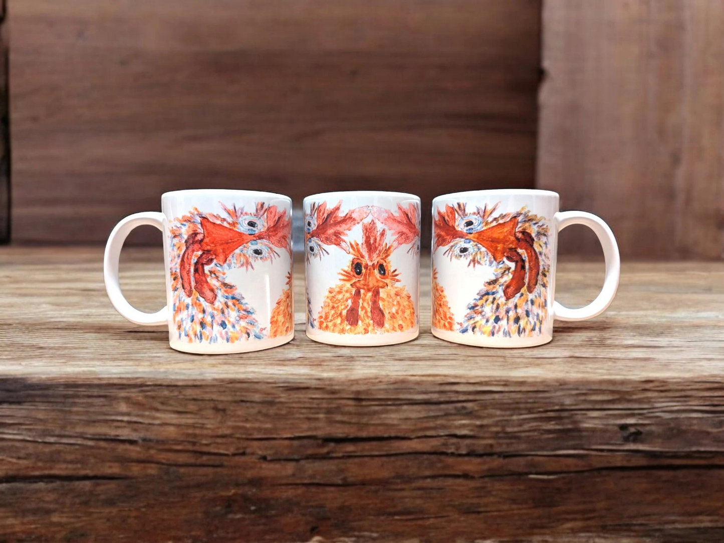 Crooked Neck Chickens - 11oz Chicken Coffee Mug