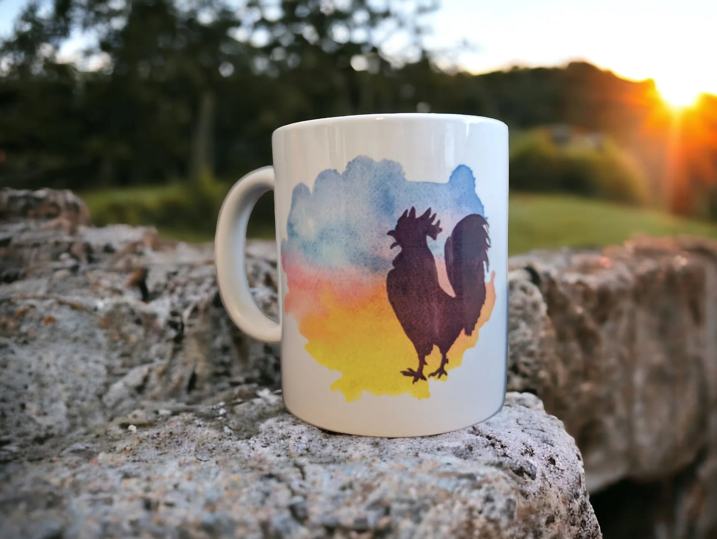 Rise & Shine Rooster - 11oz Double Sided Chicken Coffee Mug