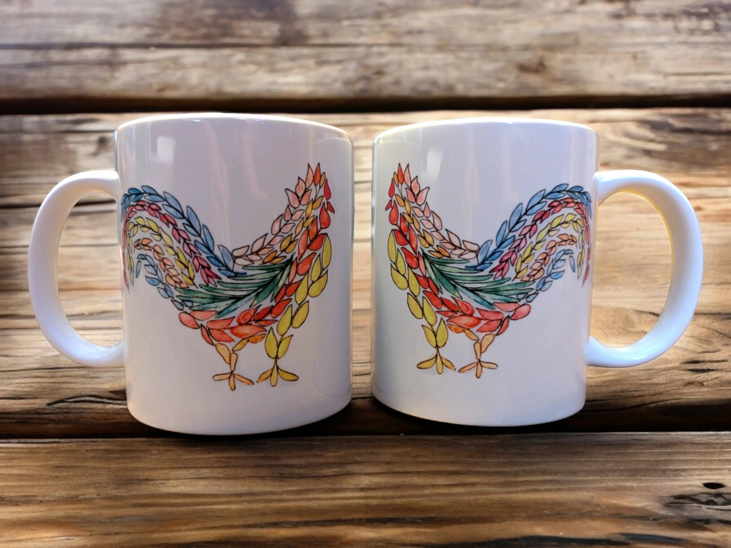 Spring Rooster - 11oz Double Sided Chicken Coffee Mug