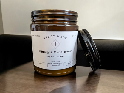 Midnight Moonflower - Soy Wax Candle 7oz